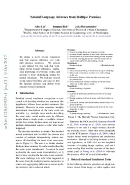 Natural Language Inference from Multiple Premises
