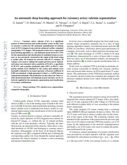 An automatic deep learning approach for coronary artery calcium
  segmentation