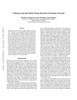 Unifying Local and Global Change Detection in Dynamic Networks