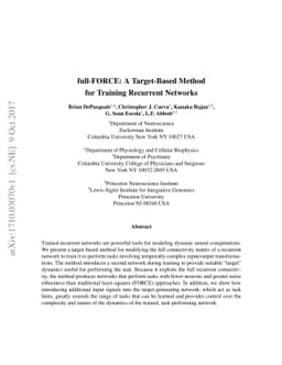 full-FORCE: A Target-Based Method for Training Recurrent Networks