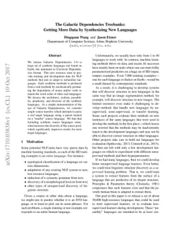 The Galactic Dependencies Treebanks: Getting More Data by Synthesizing
  New Languages