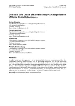 Do Social Bots Dream of Electric Sheep? A Categorisation of Social Media
  Bot Accounts