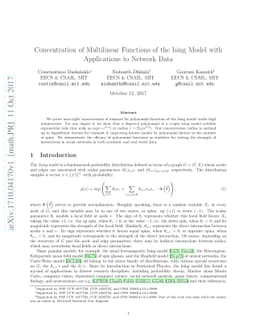Concentration of Multilinear Functions of the Ising Model with
  Applications to Network Data