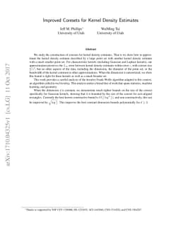 Improved Coresets for Kernel Density Estimates