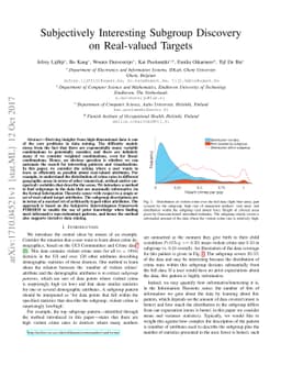 Subjectively Interesting Subgroup Discovery on Real-valued Targets