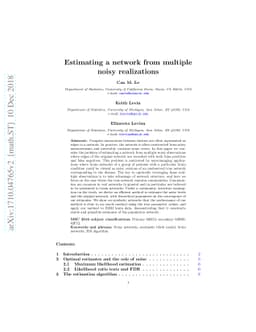 Estimating a network from multiple noisy realizations