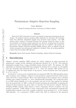 Parsimonious Adaptive Rejection Sampling
