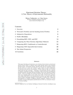 Functional Decision Theory: A New Theory of Instrumental Rationality