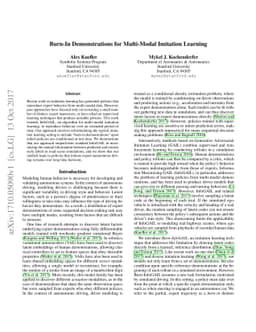 Burn-In Demonstrations for Multi-Modal Imitation Learning