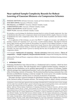 Near-optimal Sample Complexity Bounds for Robust Learning of Gaussians
  Mixtures via Compression Schemes