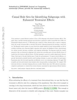 Causal Rule Sets for Identifying Subgroups with Enhanced Treatment
  Effect