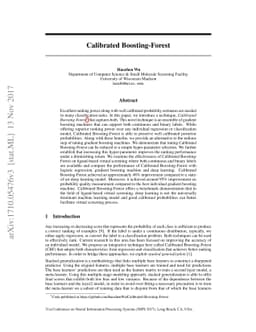 Calibrated Boosting-Forest