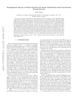 Entanglement Entropy of Target Functions for Image Classification and
  Convolutional Neural Network