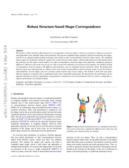 Robust Structure-based Shape Correspondence