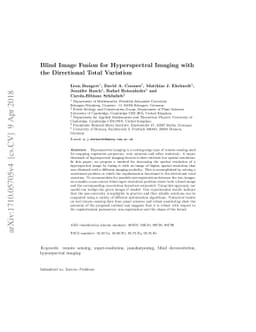 Blind Image Fusion for Hyperspectral Imaging with the Directional Total
  Variation