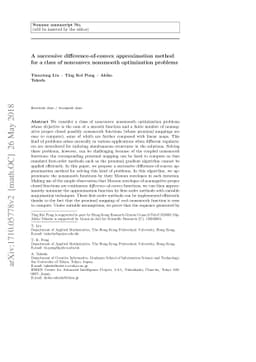 A successive difference-of-convex approximation method for a class of
  nonconvex nonsmooth optimization problems