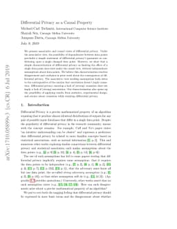 Differential Privacy as a Causal Property
