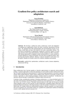 Gradient-free Policy Architecture Search and Adaptation