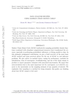 Data analysis recipes: Using Markov Chain Monte Carlo