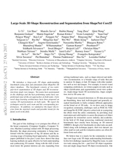 Large-Scale 3D Shape Reconstruction and Segmentation from ShapeNet
  Core55