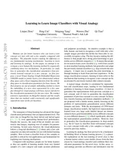 Learning to Learn Image Classifiers with Visual Analogy