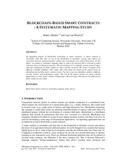 Blockchain-based Smart Contracts: A Systematic Mapping Study
