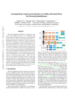 Learning Deep Context-aware Features over Body and Latent Parts for
  Person Re-identification