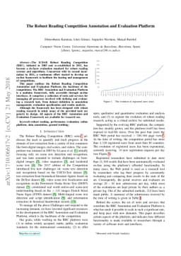 The Robust Reading Competition Annotation and Evaluation Platform