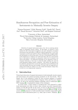 Simultaneous Recognition and Pose Estimation of Instruments in Minimally
  Invasive Surgery