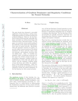 Characterization of Gradient Dominance and Regularity Conditions for
  Neural Networks
