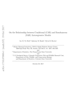 On the Relationship between Conditional (CAR) and Simultaneous (SAR)
  Autoregressive Models