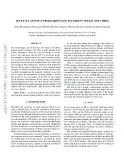 Sea Level Anomaly Prediction using Recurrent Neural Networks