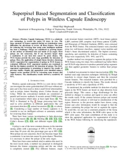 Superpixel Based Segmentation and Classification of Polyps in Wireless
  Capsule Endoscopy