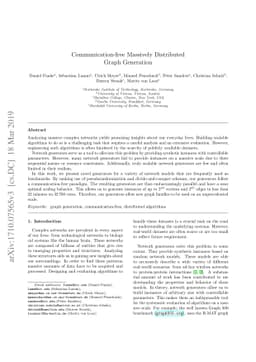 Communication-free Massively Distributed Graph Generation