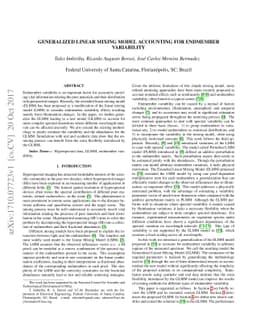 Generalized linear mixing model accounting for endmember variability