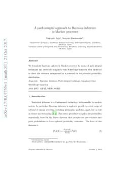 A path integral approach to Bayesian inference in Markov processes