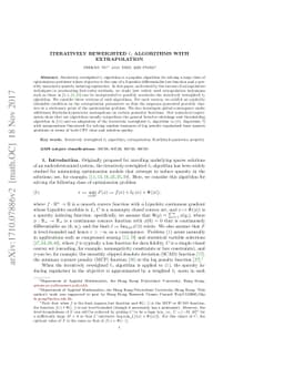 Iteratively reweighted $\ell_1$ algorithms with extrapolation