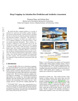Deep Cropping via Attention Box Prediction and Aesthetics Assessment