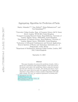 Aggregating Algorithm for Prediction of Packs