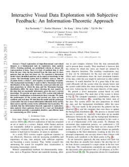 Interactive Visual Data Exploration with Subjective Feedback: An
  Information-Theoretic Approach