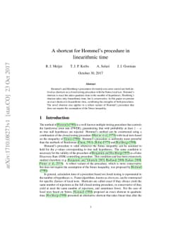 A shortcut for Hommel's procedure in linearithmic time