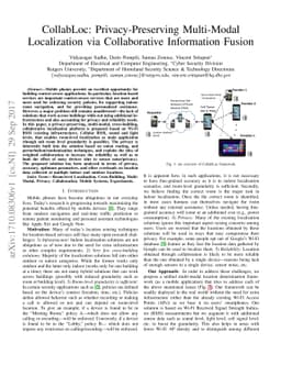 CollabLoc: Privacy-Preserving Multi-Modal Localization via Collaborative
  Information Fusion