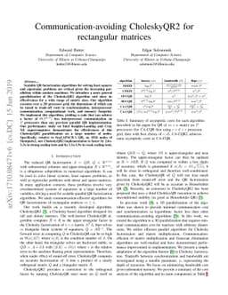 Communication-avoiding Cholesky-QR2 for rectangular matrices