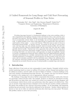 A Unified Framework for Long Range and Cold Start Forecasting of
  Seasonal Profiles in Time Series