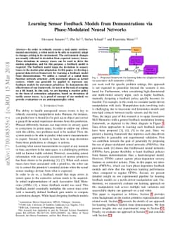 Learning Sensor Feedback Models from Demonstrations via Phase-Modulated
  Neural Networks