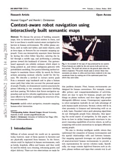 Context Aware Robot Navigation using Interactively Built Semantic Maps