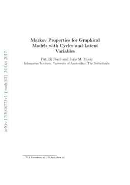 Markov Properties for Graphical Models with Cycles and Latent Variables