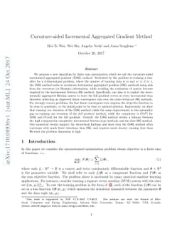 Curvature-aided Incremental Aggregated Gradient Method