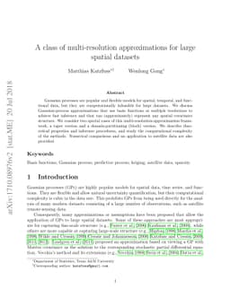 A class of multi-resolution approximations for large spatial datasets