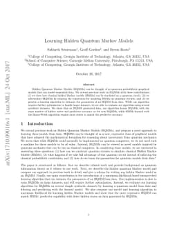 Learning Hidden Quantum Markov Models